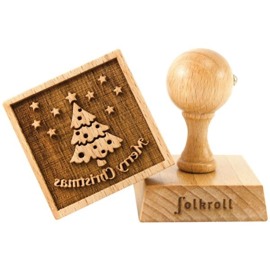 Tampon à biscuits carré - Motif Sapin - PATISSE