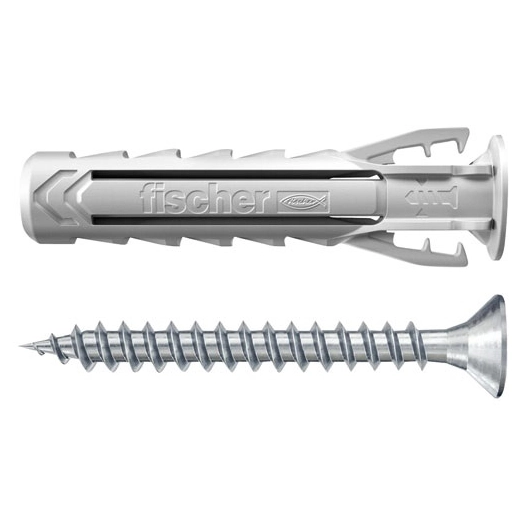 Cheville nylon sx plus 5x25 avec vis blister x25 - FISCHER