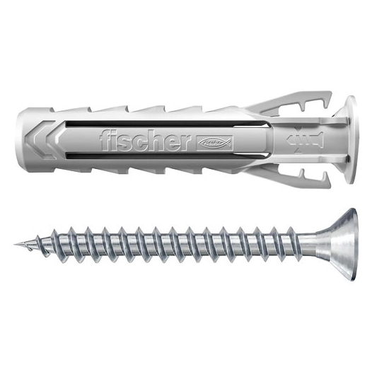 Cheville nylon sx plus 6x30 avec vis blister x15 - FISCHER