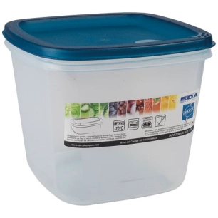 Boite carrée 2.5l naturel couvercle turquoise acidulé - EDA