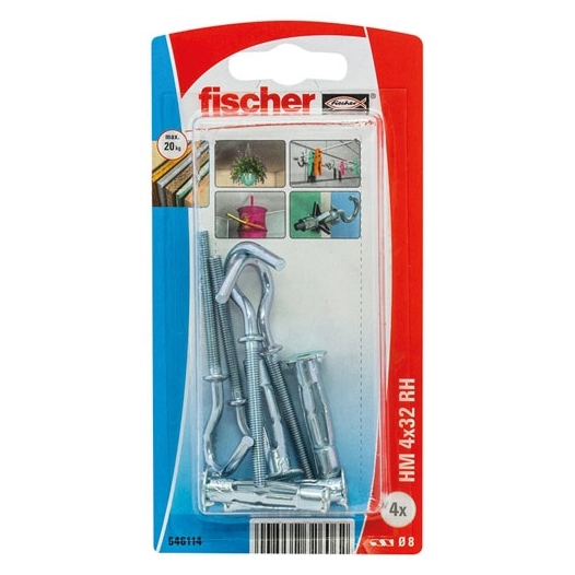 Chev. corps creux crochet hm4x32 x4 blister de 4 - FISCHER