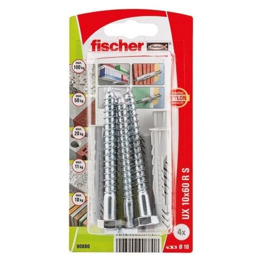 Cheville multimat ux 10x60 rs blister x4 - FISCHER