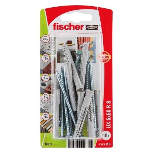 Cheville multimat ux 6x50 r s blister x10 - FISCHER