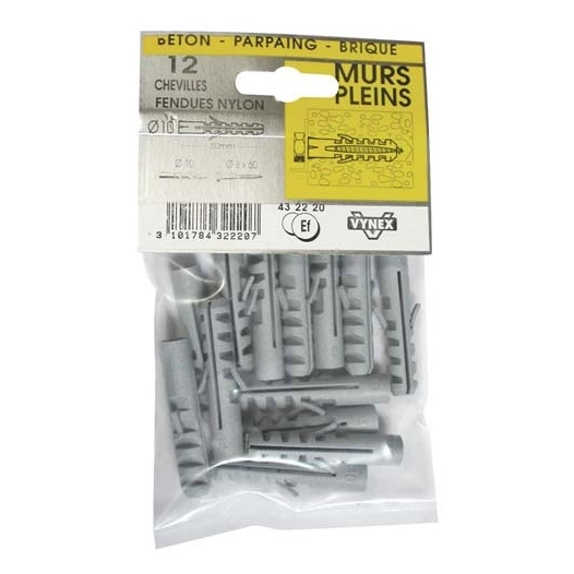 Cheville fendue nylon 10x50 sc - VYNEX