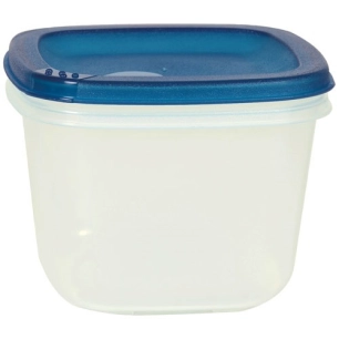 Boite carrée 1l naturel couvercle turquoise acidulé - EDA