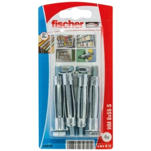Cheville corps creux hm 8x55 s blister de 4 - FISCHER