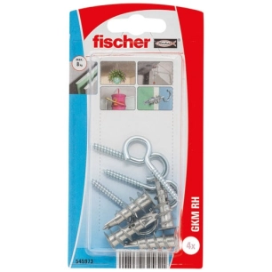 Cheville autoperce metal gkm av.crochet blister de 4 - FISCHER