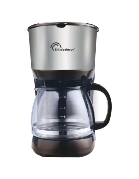 Cafetière filtre 10 tasses Noire & Inox - 8629 - LITTLE BALANCE