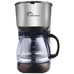 Cafetière filtre 10 tasses Noire & Inox - 8629 - LITTLE BALANCE