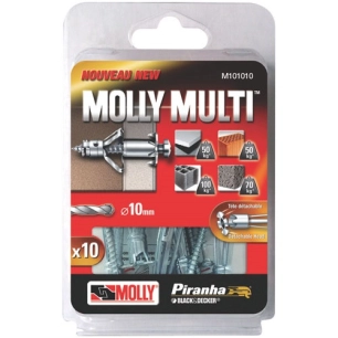 Cheville molly multi 5x60 avec vis agglo blister de 10 - MOLLY