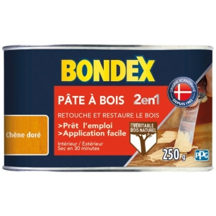 Pâte à bois chêne doré 250gr - BONDEX