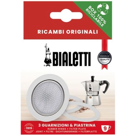 Filtre + 3 joints pour cafetière italienne 9 tasses - BIALETTI