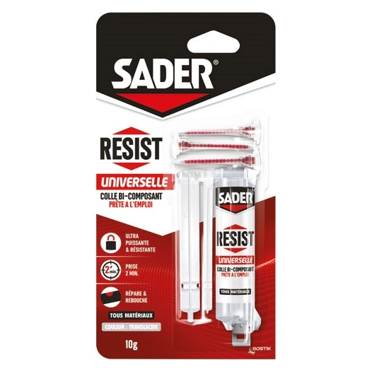 Resist universelle colle de réparation bi-composant 10g - SADER