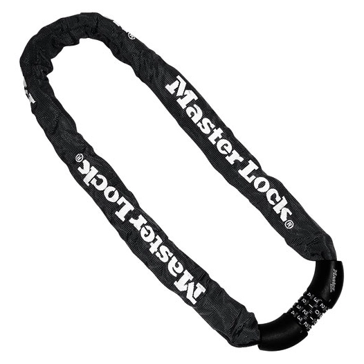Antivol Chaine acier 90cm x8mm avec serrure programmable - MASTER LOCK