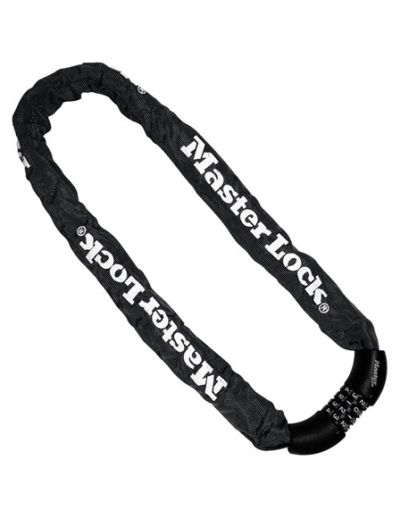 Antivol Chaine acier 90cm x8mm avec serrure programmable - MASTER LOCK