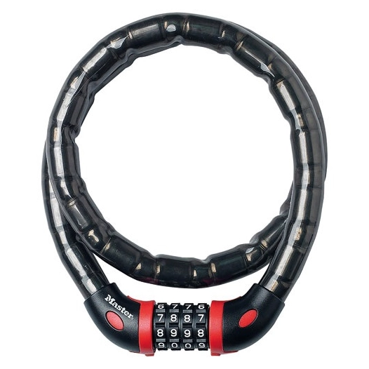 Antivol cable articulé 1m x18mm à combinaison programmable - MASTER LOCK