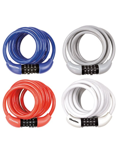 Antivol câble 1m80 x8mm à combinaison - MASTER LOCK