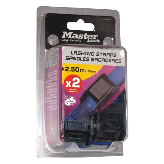 Sangles bagagères 2 50mx25mm x2 - MASTER LOCK