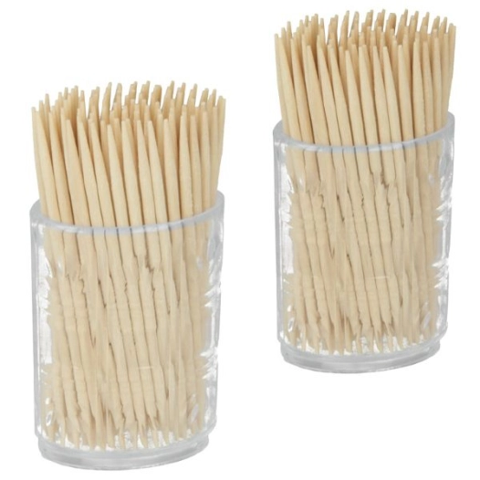 Lot de 2 tonnelets avec 100 cure dents - METALTEX