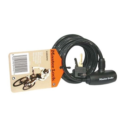 Antivol câble 1.80m noir - MASTER LOCK