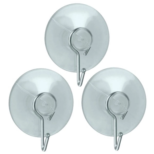 Lot de 3 crochets à ventouse - METALTEX
