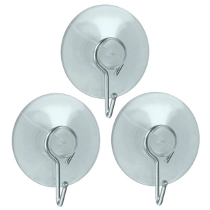 Lot de 3 crochets à ventouse - METALTEX