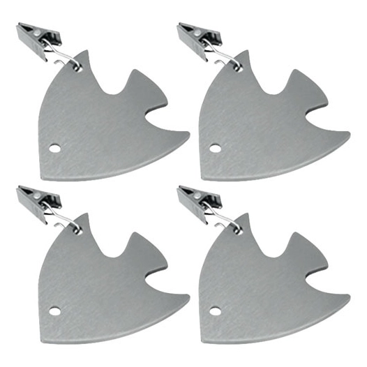 Lot de 4 pendeloques de nappe en inox - METALTEX