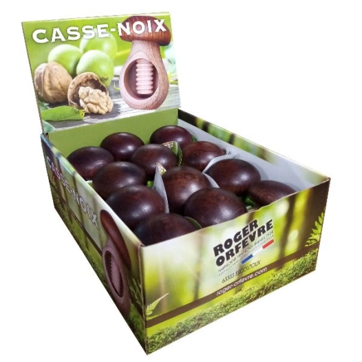 Display 12 Casse-noix & Noisettes Bois - Champignon - ROGER ORFEVRE