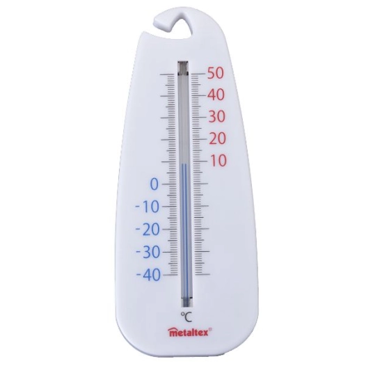Thermomètre 14 cm Blanc - METALTEX