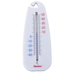 Thermomètre 14 cm Blanc - METALTEX