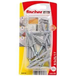 Cheville clou n 5x25/1 f x20 blister de 20 - FISCHER