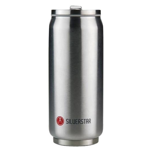Mug isotherme 500 ml Métal Argent - Pull Can'It - LES ARTISTES