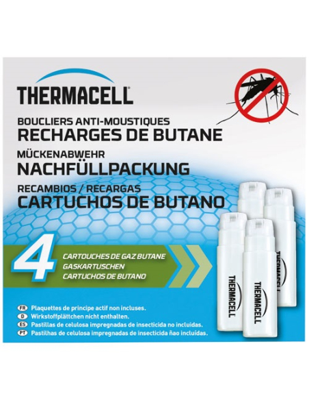 Bouclier anti-moustiques recharge gaz x 4 /nc - THERMACELL