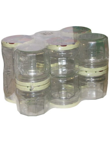 Pack 12 confituriers 340ml couvercle décor fruits - BJ