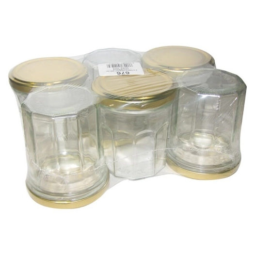 Pack 6 confituriers 200ml couvercle doré - BOUCHONNERIE JOCONDI