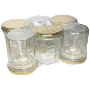 Pack 6 confituriers 200ml couvercle doré - BOUCHONNERIE JOCONDI