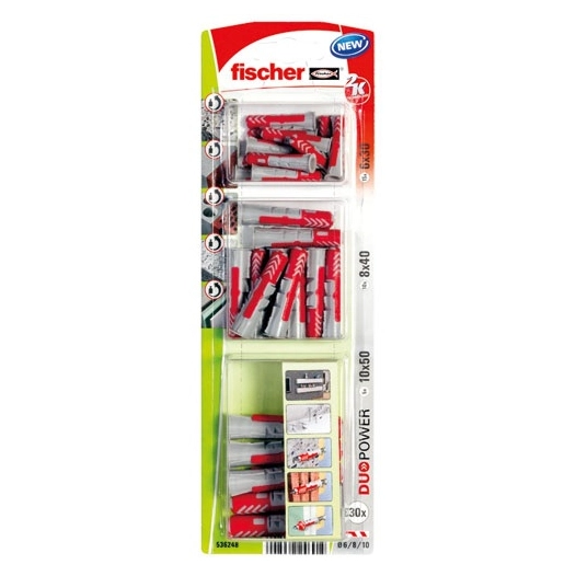 Cheville Duopower blister 15(6x30) 10 ( 8x40) 5 (10X50) - FISCHER