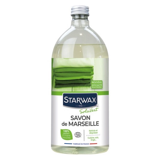 Savon de marseille 1l Ecocert Soluvert - STARWAX SOLUVERT