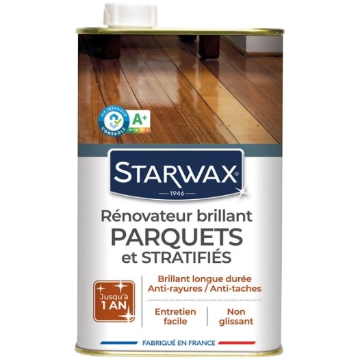 Rénovateur longue durée parquets stratifiés brillant 1L - STARWAX