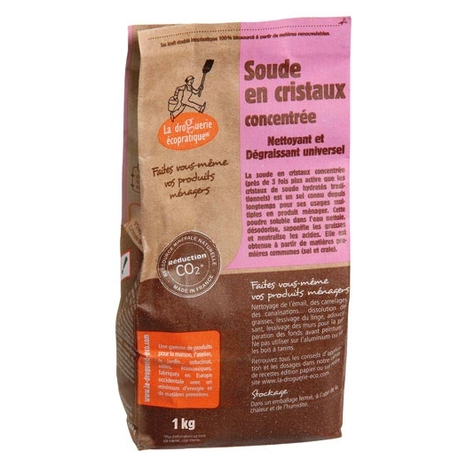 Soude en cristaux concentrée 1kg - LA DROGUERIE ECOPRAT