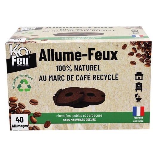 Kofeu allume feux au marc de café x40 - KOFEU