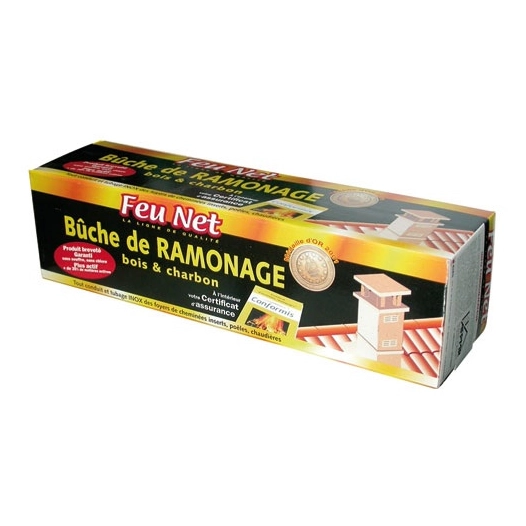 Bûche de ramonage avec certificat - FEUNET