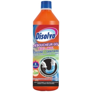 6 Disolvo déboucheur gel avec javel 1l - DISOLVO