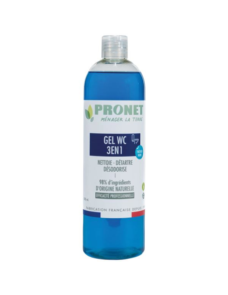Gel wc detartrant desodorisant 98% naturel 500ml - PRONET NATURE
