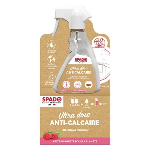 Tablettes x2 starter kit anti calcaire ecocert 750ml - SPADO
