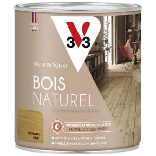 Huile parquet bois naturel incolore 750 ml - V33