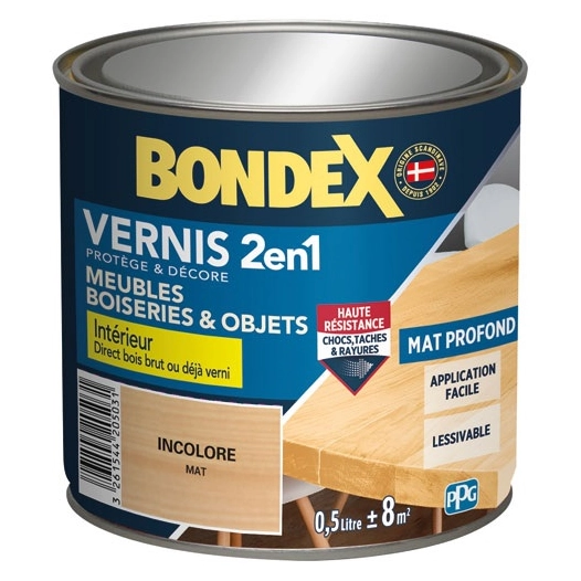 Vernis incolore mat 0.5l - BONDEX