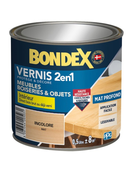 Vernis incolore mat 0.5l - BONDEX
