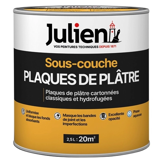 Julien s/couche j6 plaque platre 2.5l - JULIEN