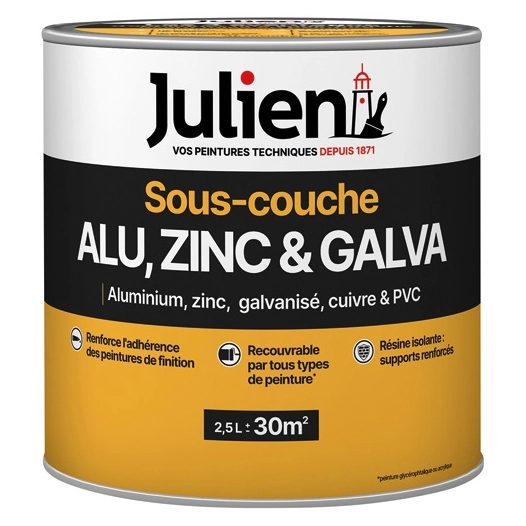 Julien s/couche j1 alu-galva 2.5l - JULIEN